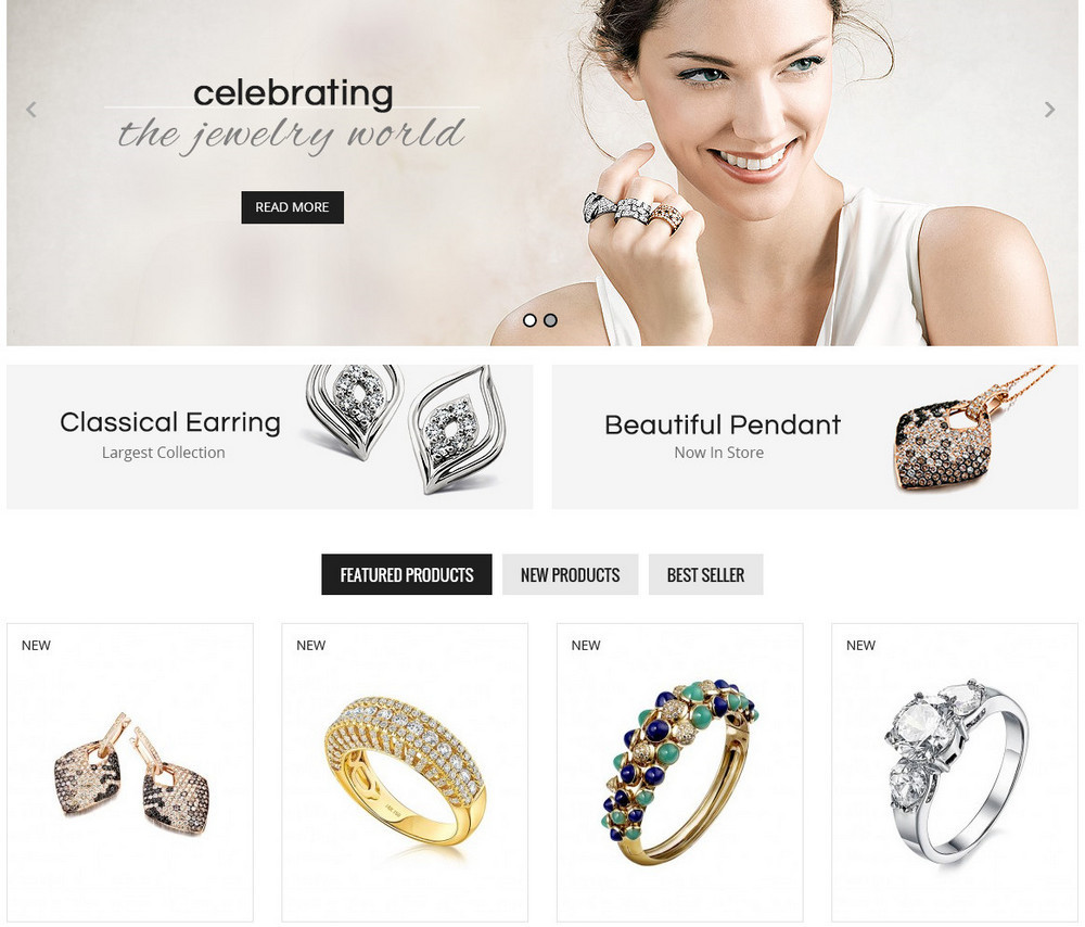 Vente en ligne de bijoux site e-commerce